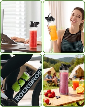 Fľaše na smoothie, mixér, fľaša na pitie/Tritánová fľaša/fľaša na vodu 600 ml bez BPA pre športové