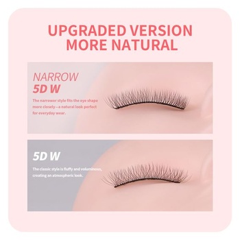 Úzke 4D W Wimpern Extensions Fertige Fächer (0,07C, 9-13mm) 4D-W 0,07C, 9-13mm