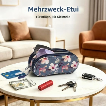 FINTIE Mäkké puzdro na okuliare pre ženy aj mužov Z-Blooming Hibiscus