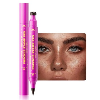 Obojstranné pečiatkové pero s pehami, prirodzené a realistické líčidlo s pehami č. F4 tmavo