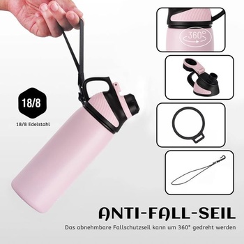 Fjbottle Nerezová športová fľaša na vodu s magnetickým viečkom 1l, 800ml, 600ml, 400ml BPA-free