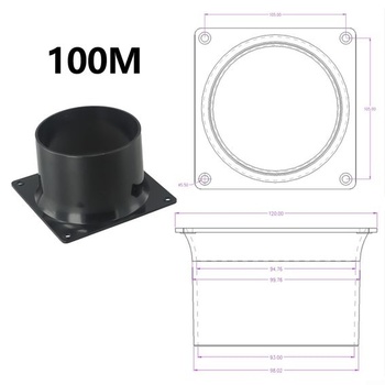 Přírubová spojka potrubí 75–120 mm, spojka potrubí s přírubou – kulaté PVC větrací potrubí –