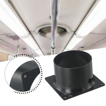 Přírubová spojka potrubí 75–120 mm, spojka potrubí s přírubou – kulaté PVC větrací potrubí –