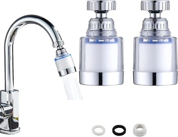 2 balenia filtrov na kohútik na odstránenie fluoridu, chlóru, ťažkých kovov a tvrdej vody v kuchyni a