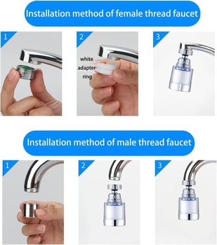 2 balení filtrů na kohoutek pro odstranění fluoridu, chloru, těžkých kovů a tvrdé vody v kuchyni a