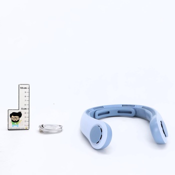 Přenosný ventilátor na krk JISULIFE, opora krku, hands-free použití, 5stupňové nastavení rychlosti,