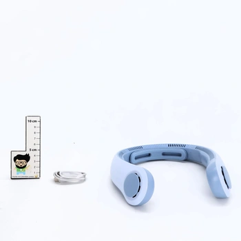 Prenosný ventilátor na krk JISULIFE, opora krku, hands-free použitie, 5-stupňové nastavenie rýchlosti,