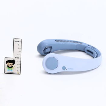Prenosný ventilátor na krk JISULIFE, opora krku, hands-free použitie, 5-stupňové nastavenie rýchlosti,