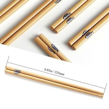 AOOSY 5 párov bambusových paličiek v japonskom štýle, opakovane použiteľné paličky s krabičkou, 22,5 cm,
