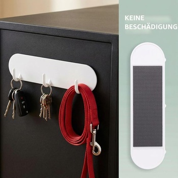 Biele magnetické háčiky, balenie po 3 kusoch; magnetický držiak s 3 háčikmi do chladničky/kuchyne;