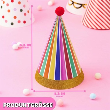 JOYIN 6dielne párty čiapky pre deti, párty čiapky pre plyšové hračky, pre detské narodeniny a tvorivé