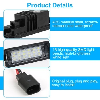 LED osvetlenie registračnej značky pre Golf 4 5 6 MK4 MK5 MK6 IV 5 V 6 VI 7
