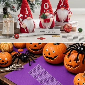8 hárkov samolepiacich samolepiek s motívom očí, čierne, pre scrapbooking, tvorenie, hračky a doplnky