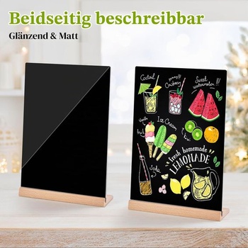 2 stojany na tabule, bridlicové tabule A4 na písanie, malé tabule s drevenými stojanmi, cenovky vo