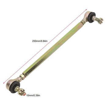Qiilu 2dílná kulová kloubová tyč 250 mm, závit 10 mm, řízení, ocelová slitina, montáž pro