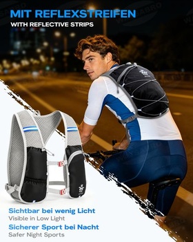 Běžecká vesta WATSABRO pro ženy i muže s 2litrovou lahví na vodu (bez hydratačního vaku)