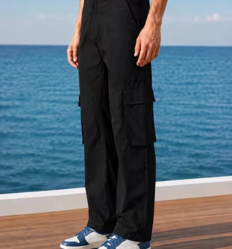 Pánske čierne nohavice, 4XL SheIn