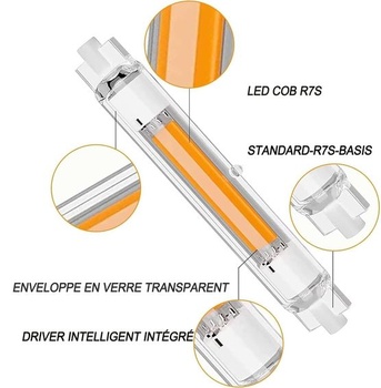 LED žiarovka R7S, 118 mm, 30 W, stmievateľná, 2000 lm, studená biela, 6000