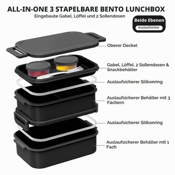 WayEee Olovrantový box pre dospelých, 2130ml veľký objem Bento boxu, nepriepustný desiatový box, bez