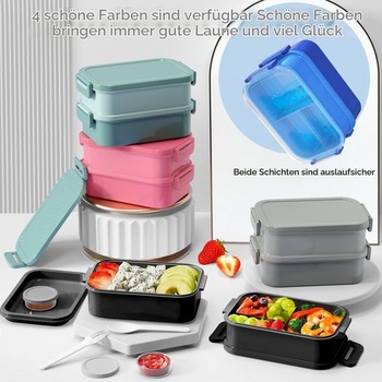 WayEee Olovrantový box pre dospelých, 2130ml veľký objem Bento boxu, nepriepustný desiatový box, bez