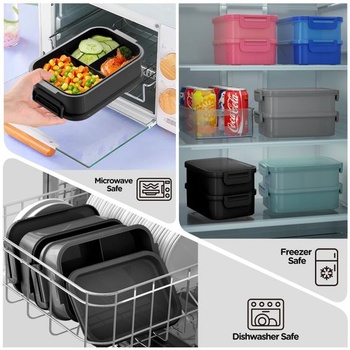 WayEee Olovrantový box pre dospelých, 2130ml veľký objem Bento boxu, nepriepustný desiatový box, bez