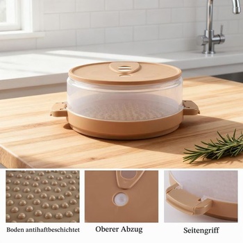 Zemiakovar do mikrovlnnej rúry s vyvýšeným dnom a ventilom vo veku