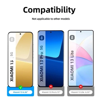 NOVINKA Pouzdro pro Xiaomi 13 + 2x tvrzené sklo pro ochranu obrazovky černé 13