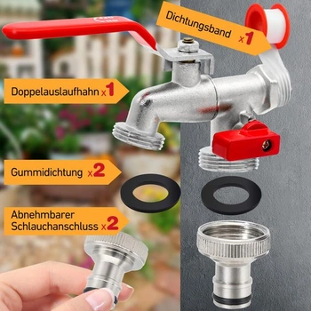 Zahradní kohoutek Aerzouser 1/2 palce, zahradní vodovodní kohoutek, venkovní vodovodní kohoutek 1/2