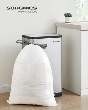 Odpadkové vrecia SONGMICS Heavy Duty, vrecia na odpad so sťahovacou šnúrkou do kuchynských košov, 50 l,