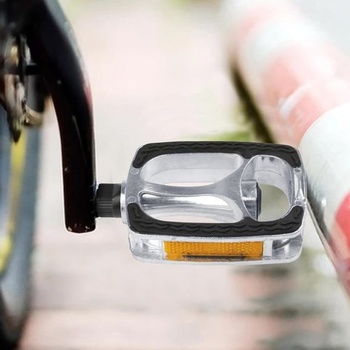 1 pár cyklistických pedálů s reflexními proužky, protiskluzový gumový povrch, trekingové