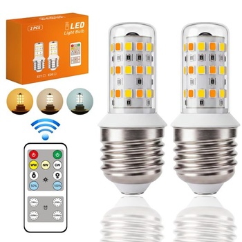 Múdra LED žiarovka E27, stmievateľné LED žiarovky E27 so zmenou farby a diaľkovým ovládaním, 4W,
