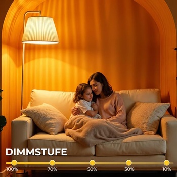 Múdra LED žiarovka E27, stmievateľné LED žiarovky E27 so zmenou farby a diaľkovým ovládaním, 4W,