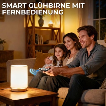 Múdra LED žiarovka E27, stmievateľné LED žiarovky E27 so zmenou farby a diaľkovým ovládaním, 4W,