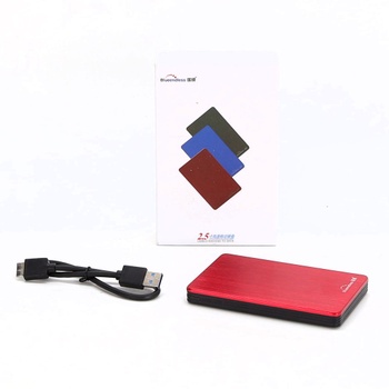 Přenosný externí pevný disk USB 3.0 6,3 cm (2,5 palce) pro PC, notebook, počítač (500 GB, červený)