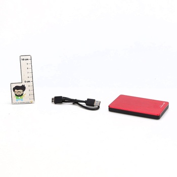 Přenosný externí pevný disk USB 3.0 6,3 cm (2,5 palce) pro PC, notebook, počítač (500 GB, červený)