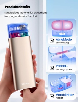 Plastová krabička na lieky Vaydeer