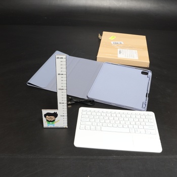 Puzdro s podsvietenou klávesnicou pre iPad Air 13 (M4/M3/M2) s QWERTZ klávesnicou, tmavo modré, Air