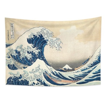 YONGFOTO Japonská tapiséria ukijo-e, hora Fudži, 36 pohľadov, nástenná dekorácia na izbu, Veľká vlna