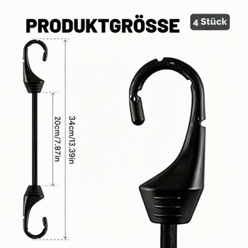 Elastické šnúry s háčikmi, odolné expandéry z prírodného latexu, odolné voči UV žiareniu, elastické a
