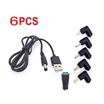 Napájací kábel JZK USB-DC, 1m nabíjací kábel USB s adaptérom napájacieho kábla 5,5 x 2,1 mm, s 5