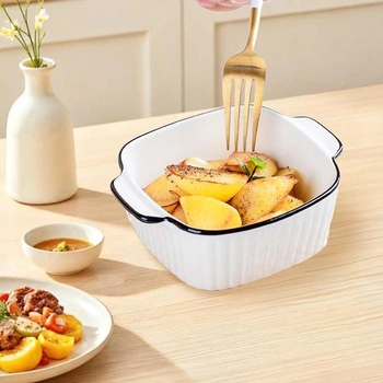 Sada 4 malých zapékacích misek 14,5*11,5*5,5 cm Malé keramické zapékací misky