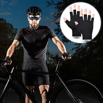 Pánske letné polprstové rukavice, bavlnené cyklistické rukavice, krátke športové rukavice,