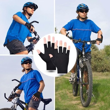 Pánske letné polprstové rukavice, bavlnené cyklistické rukavice, krátke športové rukavice,