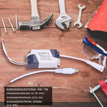 4x transformátor konštantného prúdu 4-7W LED driver napájací zdroj DC12-24V odolný