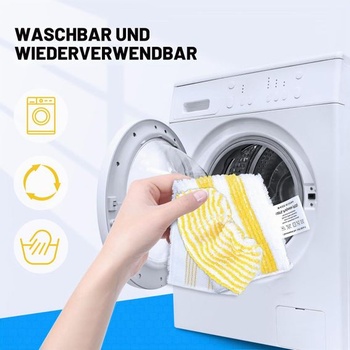 Súprava 4 náhradných utierok z mikrovlákna KEEPOW pre parné čističe Kärcher, žltá 4