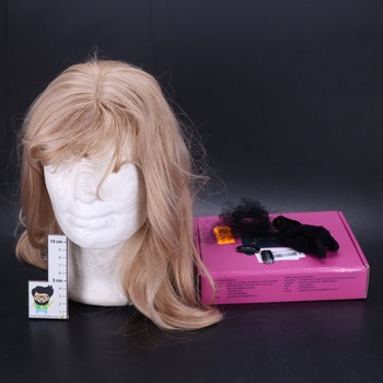 Esmee Lang rovné blond parochne pre ženy s ofinou, prirodzene vyzerajúca syntetická parochňa pre