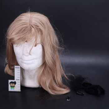 Esmee Lang rovné blond parochne pre ženy s ofinou, prirodzene vyzerajúca syntetická parochňa pre