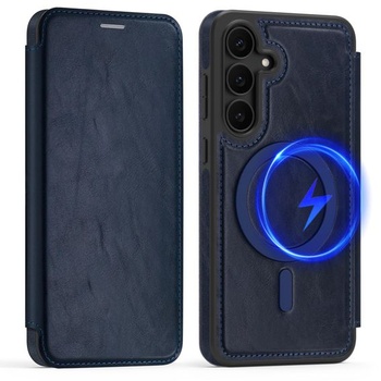 Puzdro na telefón pre Samsung Galaxy S25 Plus, koža vyrobená v Nemecku, magnetický slot a slot pre