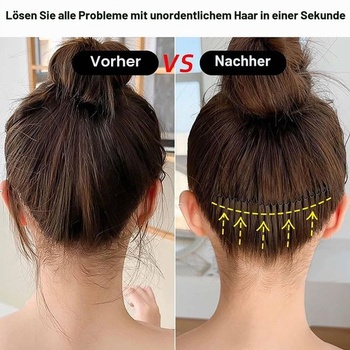 4x Čelenka s klipy, elastická čelenka pro muže, kovová, černá