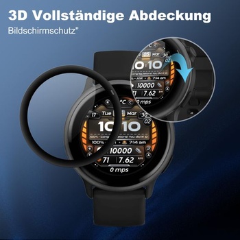 (3 kusy) Ochranná fólie z tvrzeného skla pro Garmin Vivoactive 6, tvrdost 9H, nárazuvzdorná, bez
